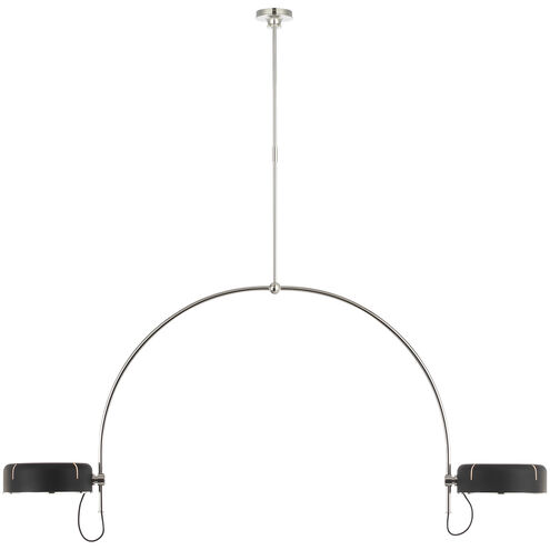 Thomas O'Brien Oso LED 72.25 inch Polished Nickel Linear Arched Pendant Ceiling Light