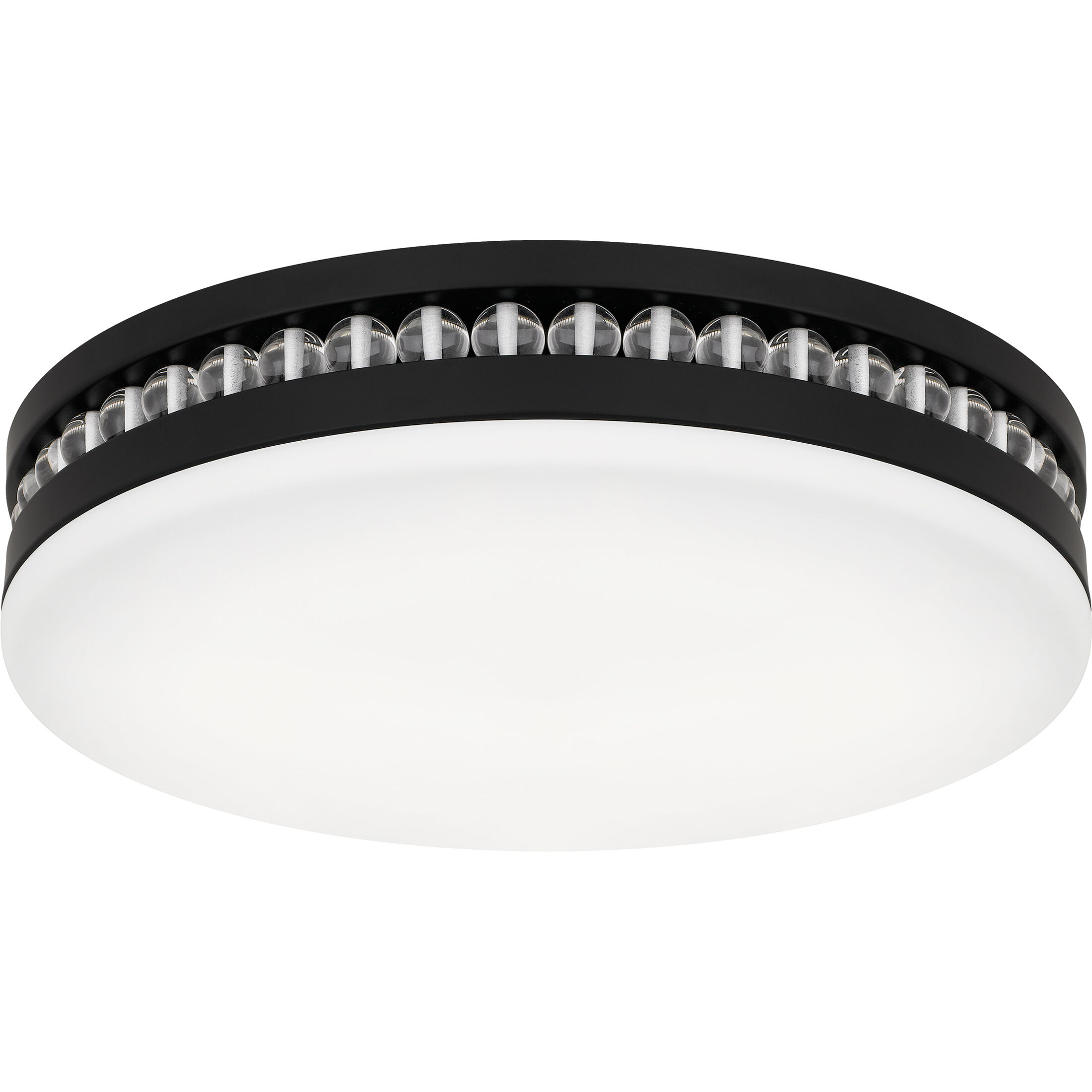 Carey LED 16 inch Matte Black Flush Mount Ceiling Light, Medium