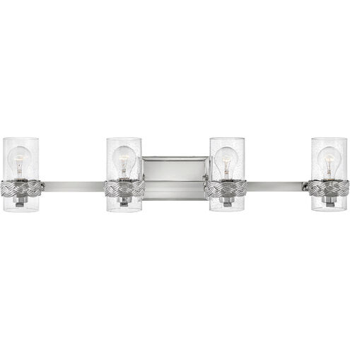 Nevis 4 Light 34 inch Polished Nickel Vanity Light Wall Light