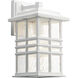Beacon Square 1 Light 14 inch White Outdoor Wall, Medium