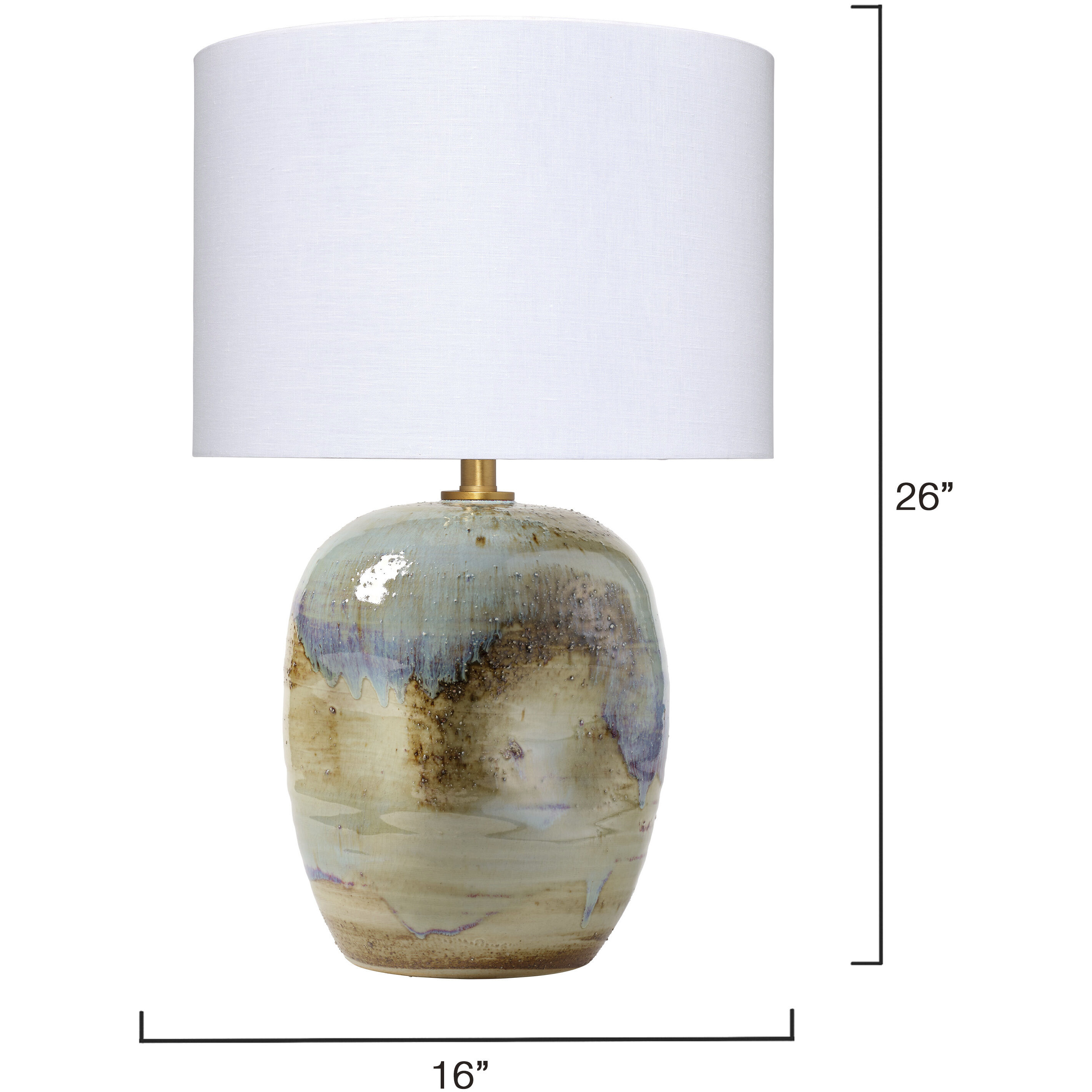 Salvador 26 inch 150.00 watt Reactive Blue and Natural and Purple Glaze Table Lamp Portable Light