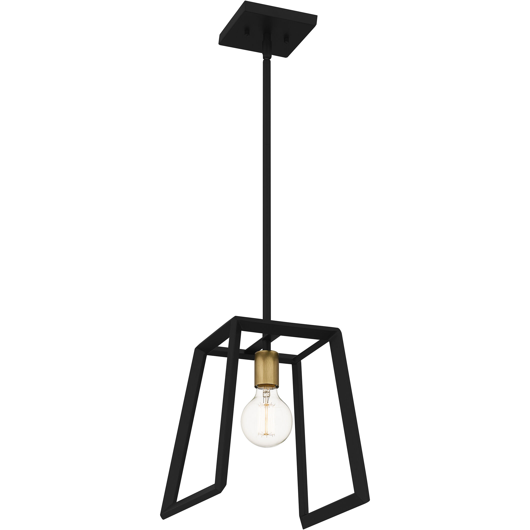 Tilly 1 Light 10 inch Matte Black Mini Pendant Ceiling Light, Small