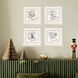 Happy Pawliday Gray and Brown and Green and Red Framed Art, Propac