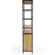 Hans 35.25" W x 84.25"H Etagere Bookcase with open storage in Light Brown