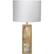 Cloudscape 33 inch 150.00 watt Taupe & Slate Lacquer w/ Antique Gold Leafed Metal Table Lamp Portable Light