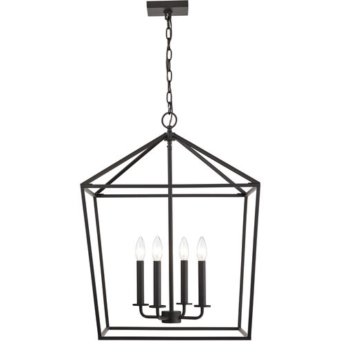 Emma 4 Light 17 inch Matte Black Pendant Ceiling Light