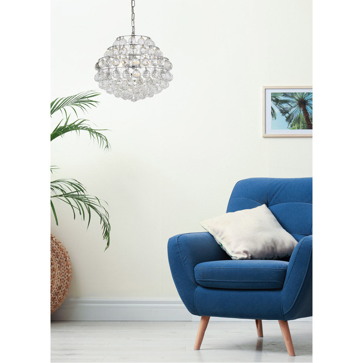 Savannah 3 Light 16 inch Chrome Pendant Ceiling Light