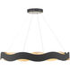 Vaughan LED 46 inch Black and Nickel Chandelier Ceiling Light