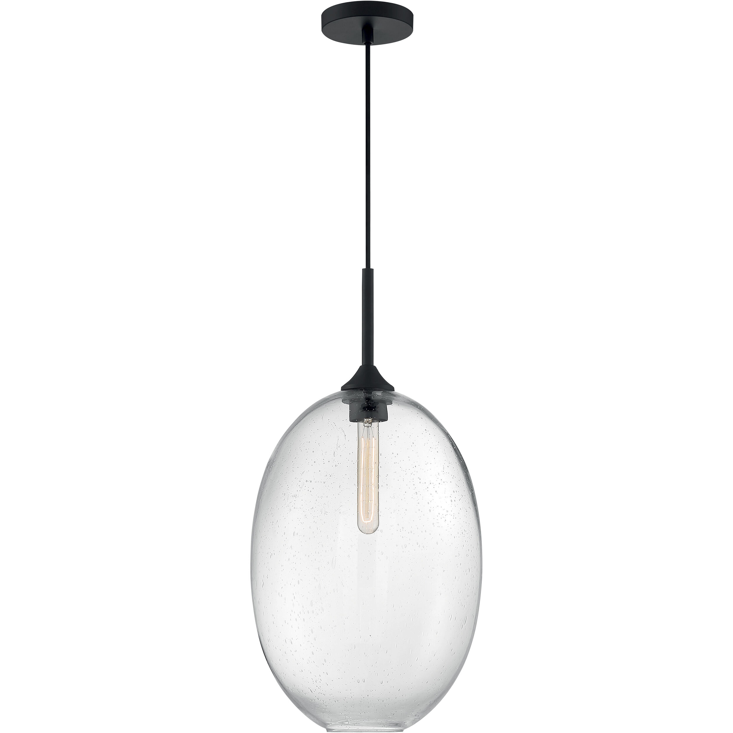 Aria 1 Light 11.63 inch Matte Black Pendant Ceiling Light