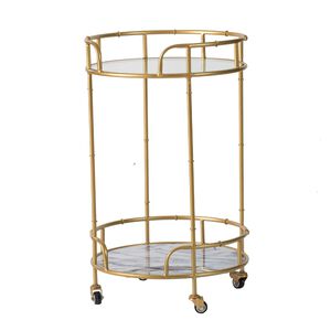 Anita Gold and White with Mirror Cart