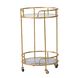 Anita Gold and White with Mirror Cart