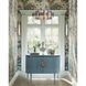 Grand Lotus 6 Light 30 inch Contemporary Silver Leaf Chandelier Ceiling Light, Large