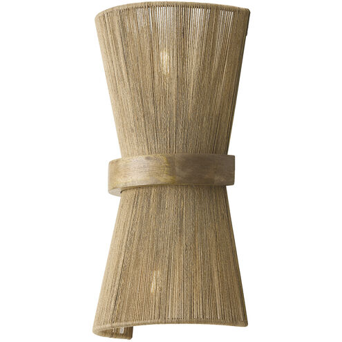 Maya 2 Light 9 inch Matte Brass Sconce Wall Light