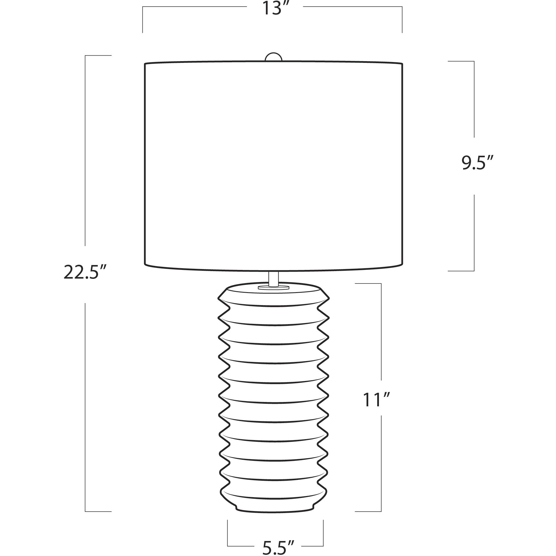 Noir 22.5 inch 150.00 watt Natural Stone Table Lamp Portable Light, Column