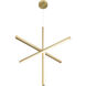 Vega 30 inch Brushed Gold Pendant Ceiling Light