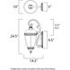 Knob Hill DC 3 Light 24.5 inch Sienna Outdoor Wall Mount