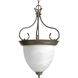 Alabaster Glass 4 Light 16 inch Antique Bronze Hall & Foyer Ceiling Light