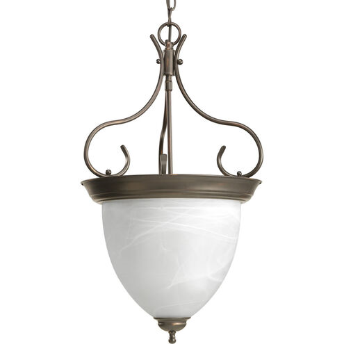 Alabaster Glass 4 Light 16 inch Antique Bronze Hall & Foyer Ceiling Light