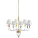 Wildwood 8 Light 30 inch Clear/Brass Chandelier Ceiling Light, Large