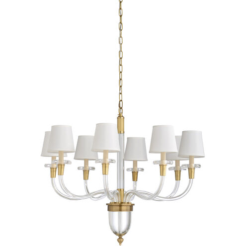 Wildwood 8 Light 30 inch Clear/Brass Chandelier Ceiling Light, Large