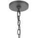 Inversion 6 Light 25 inch Charcoal with Clear Chandelier Ceiling Light