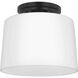 Adley 1 Light 8.62 inch Matte Black Flush Mount Ceiling Light