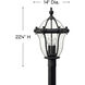 Estate Series San Clemente LED 22 inch Museum Black Outdoor Post Mount Lantern