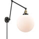 XX-Large Beacon 34 inch 60.00 watt Black Antique Brass Swing Arm Wall Light