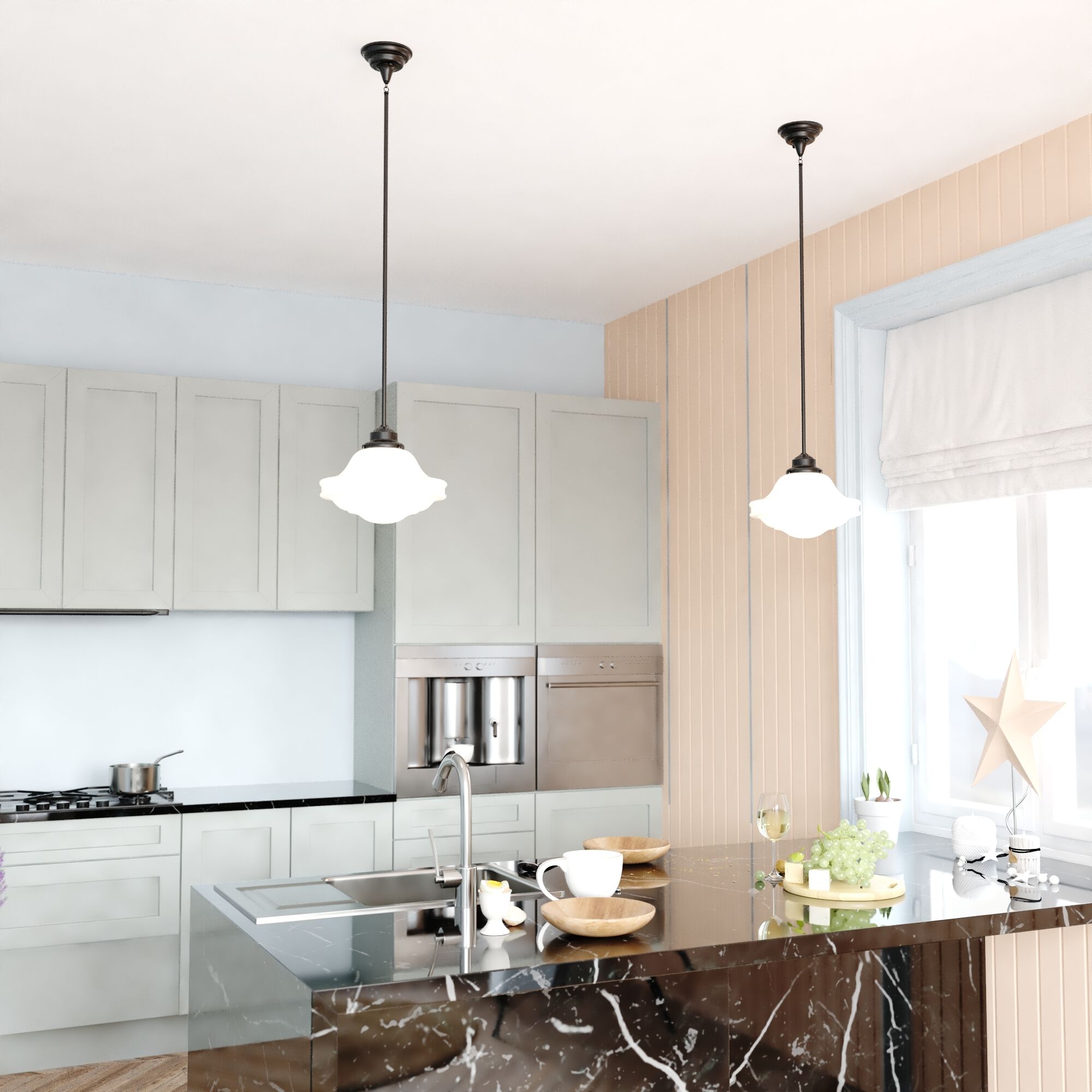 Huntley LED 12 inch Oil Rubbed Bronze Pendant Ceiling Light