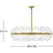 Lillia 6 Light 36.25 inch Heritage Brass Chandelier Ceiling Light