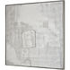 Whiten II White with Gray and Champagne Silver Framed Wall Art
