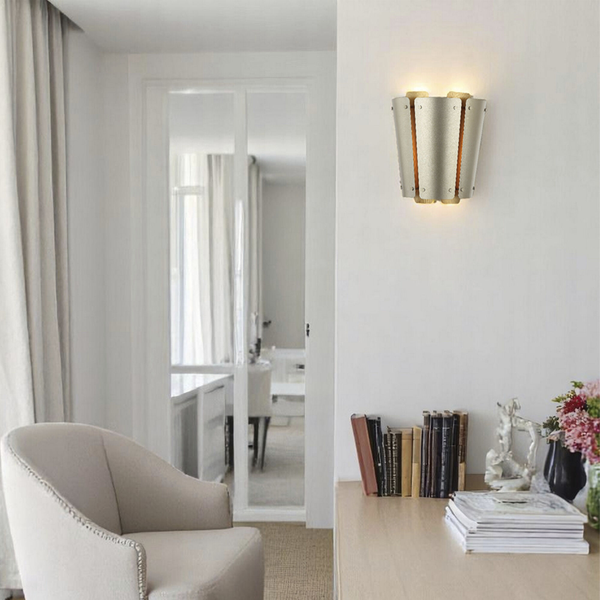 Peep Show 1 Light 10 inch Sunwashed Silver and Brushed Sienna Wall Sconce Wall Light