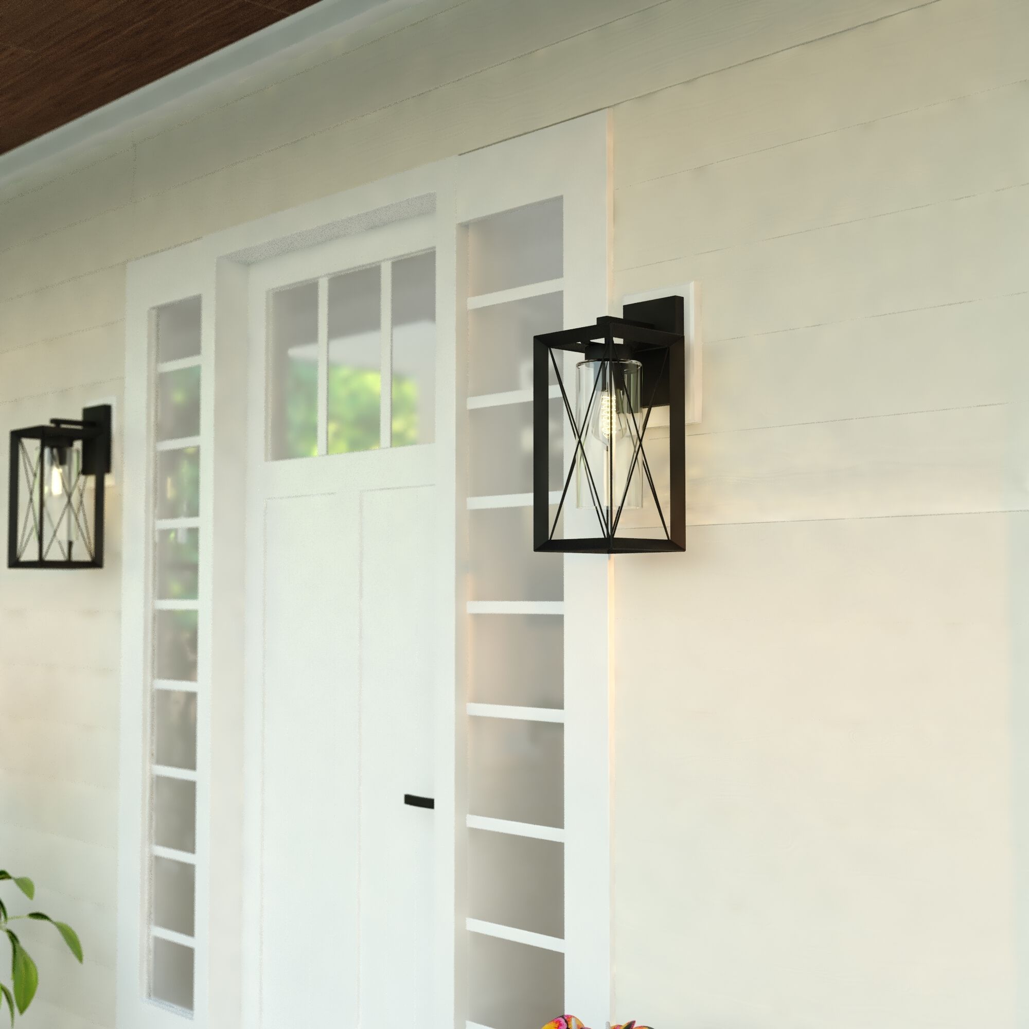 Milton 1 Light 16.75 inch Matte Black Outdoor Wall Lantern