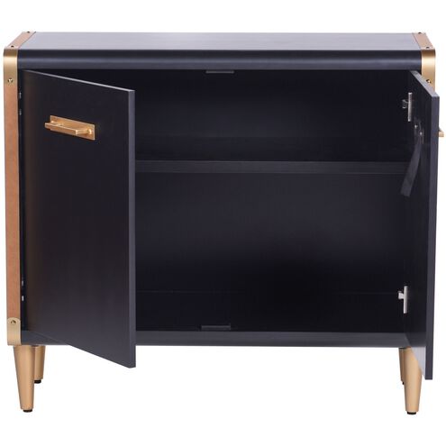 Hector Matte Black and Gold Cabinet