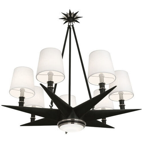 Cosmos 8 Light 35.75 inch Antique Silver Chandelier Ceiling Light