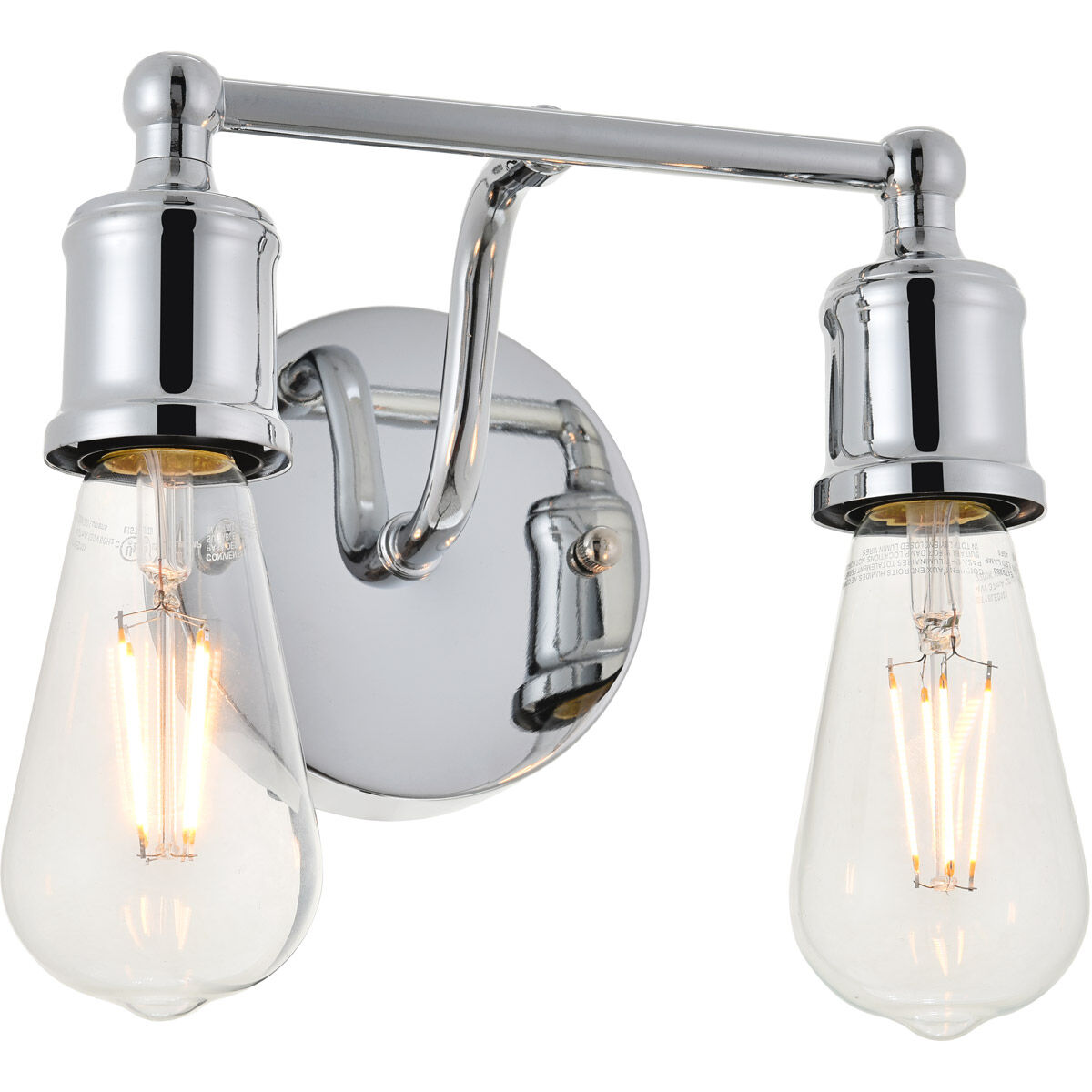 Serif 2 Light 9 inch Chrome Wall Sconce Wall Light