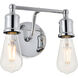 Serif 2 Light 9 inch Chrome Wall Sconce Wall Light