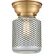 Aditi Stanton LED 6 inch Brushed Brass Flush Mount Ceiling Light, Aditi