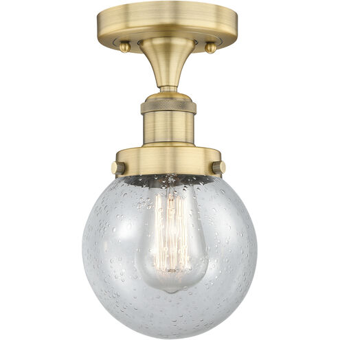 Beacon 1 Light 6 inch Brushed Brass Semi-Flush Mount Ceiling Light