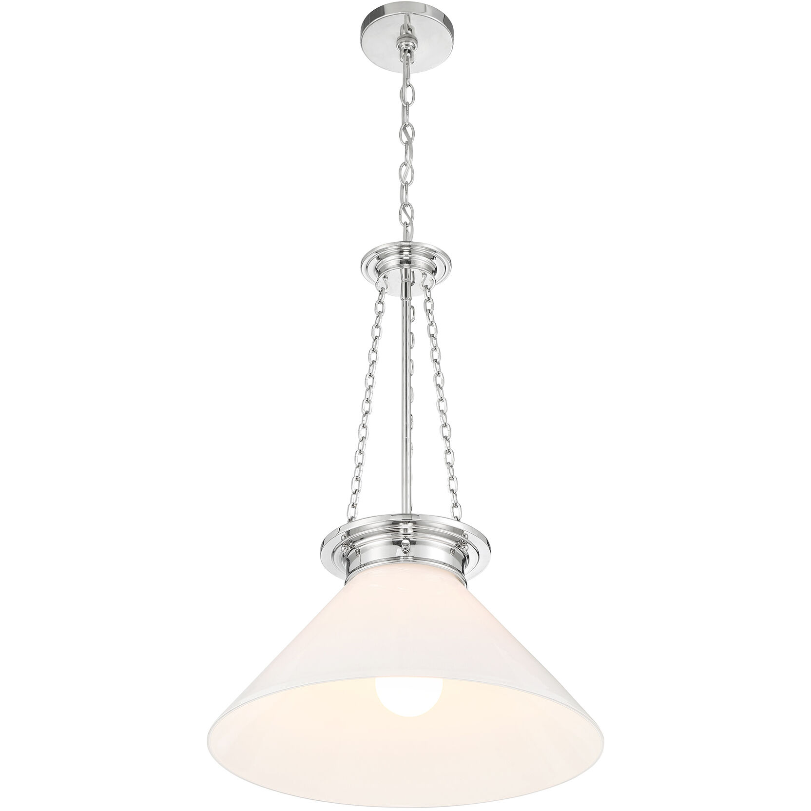 Myers 1 Light 18 inch Polished Nickel Pendant Ceiling Light