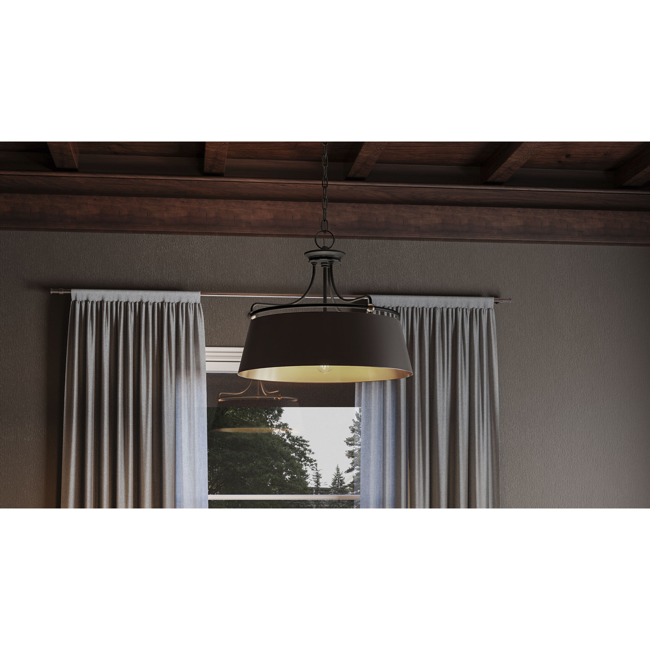 Fairview 4 Light 24 inch Western Bronze Pendant Ceiling Light