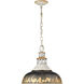 Kinsley 1 Light 14 inch Aged Galvanized Steel Pendant Ceiling Light in Antique Black Iron, Large