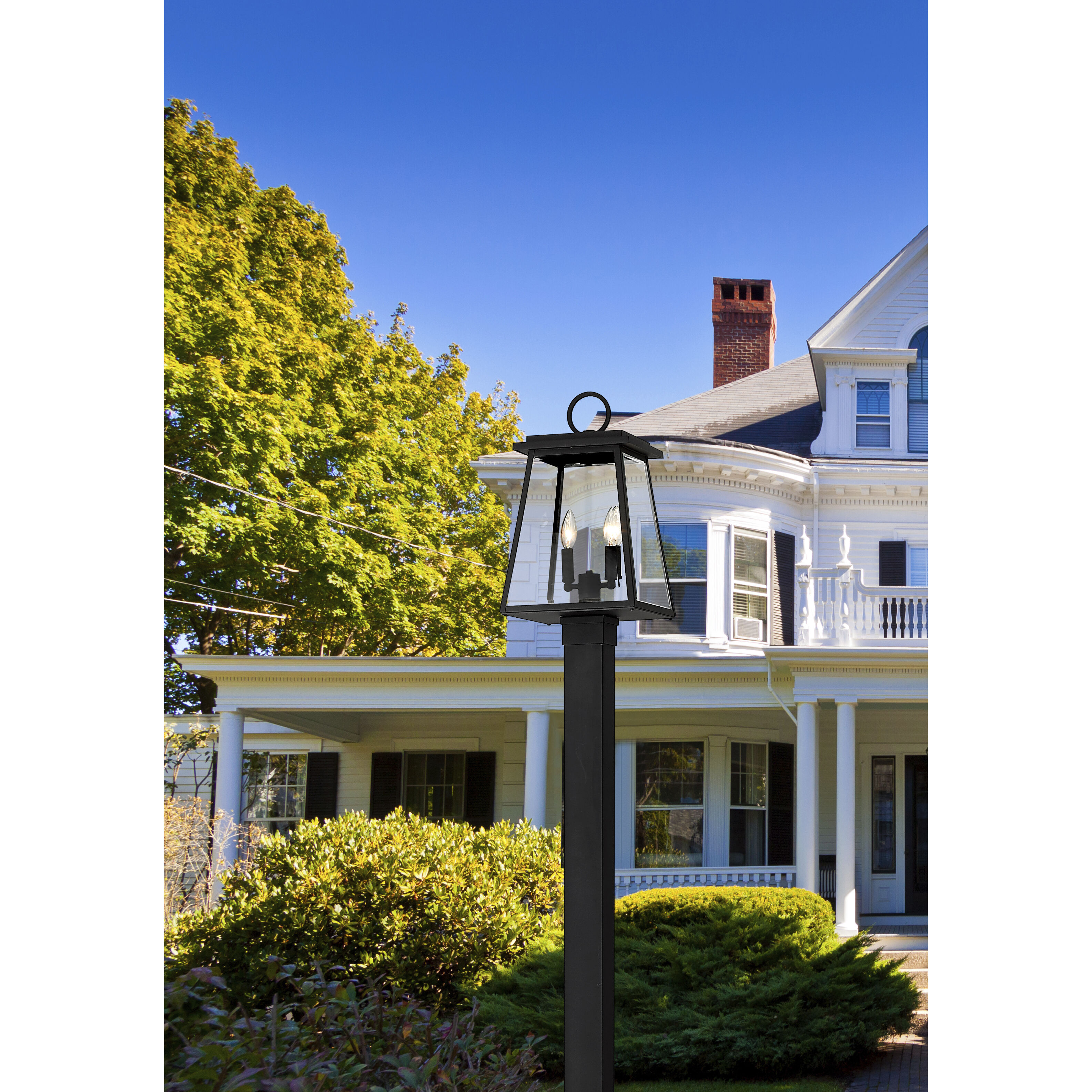 Broughton 2 Light 112.5 inch Black Outdoor Post Mounted Fixture