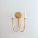 Plumette 2 Light 14 inch Gold Leaf Wall Sconce Wall Light