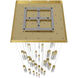 Original Glacier Avenue LED 36 inch Brushed Brass Multi Port Pendant Ceiling Light in Bubbled