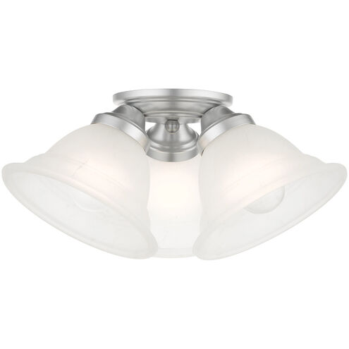 Wynnewood 3 Light 16 inch Painted Satin Nickel Flush Mount Ceiling Light