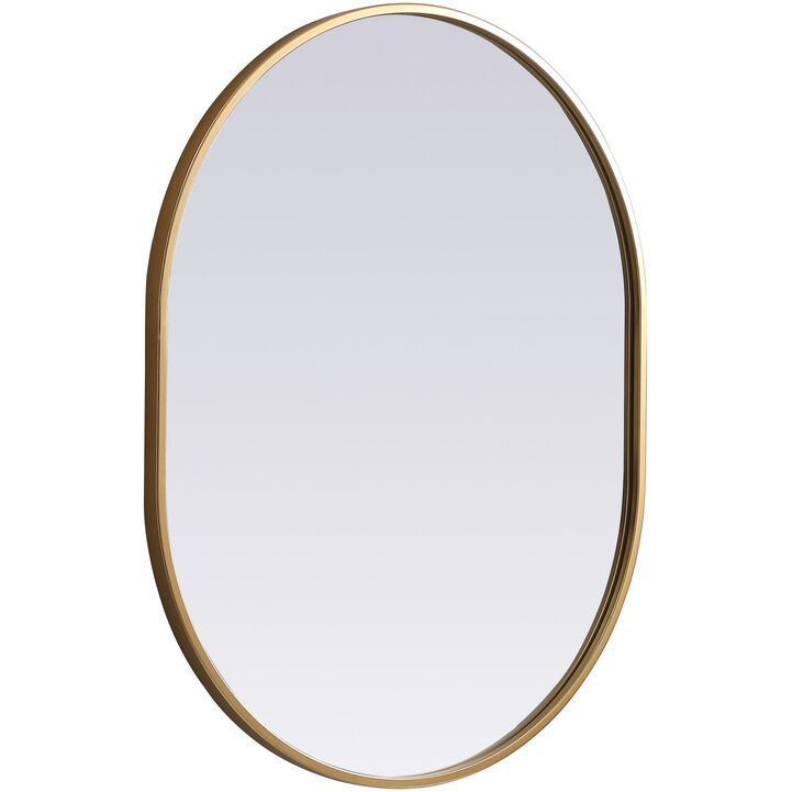 Asha 30 X 24 inch Brass Mirror in 24 x 30