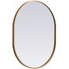 Asha 30 X 24 inch Brass Mirror in 24 x 30