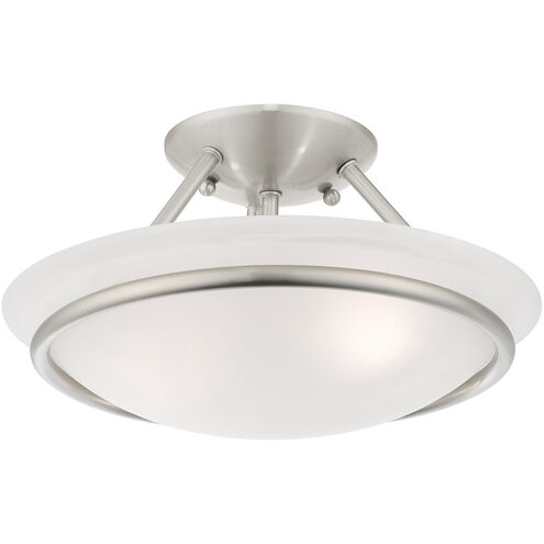 Newburgh 2 Light 12 inch Brushed Nickel Semi-Flush Mount Ceiling Light