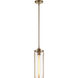 Bayou 1 Light 5.13 inch Aged Gold Brass Pendant Ceiling Light